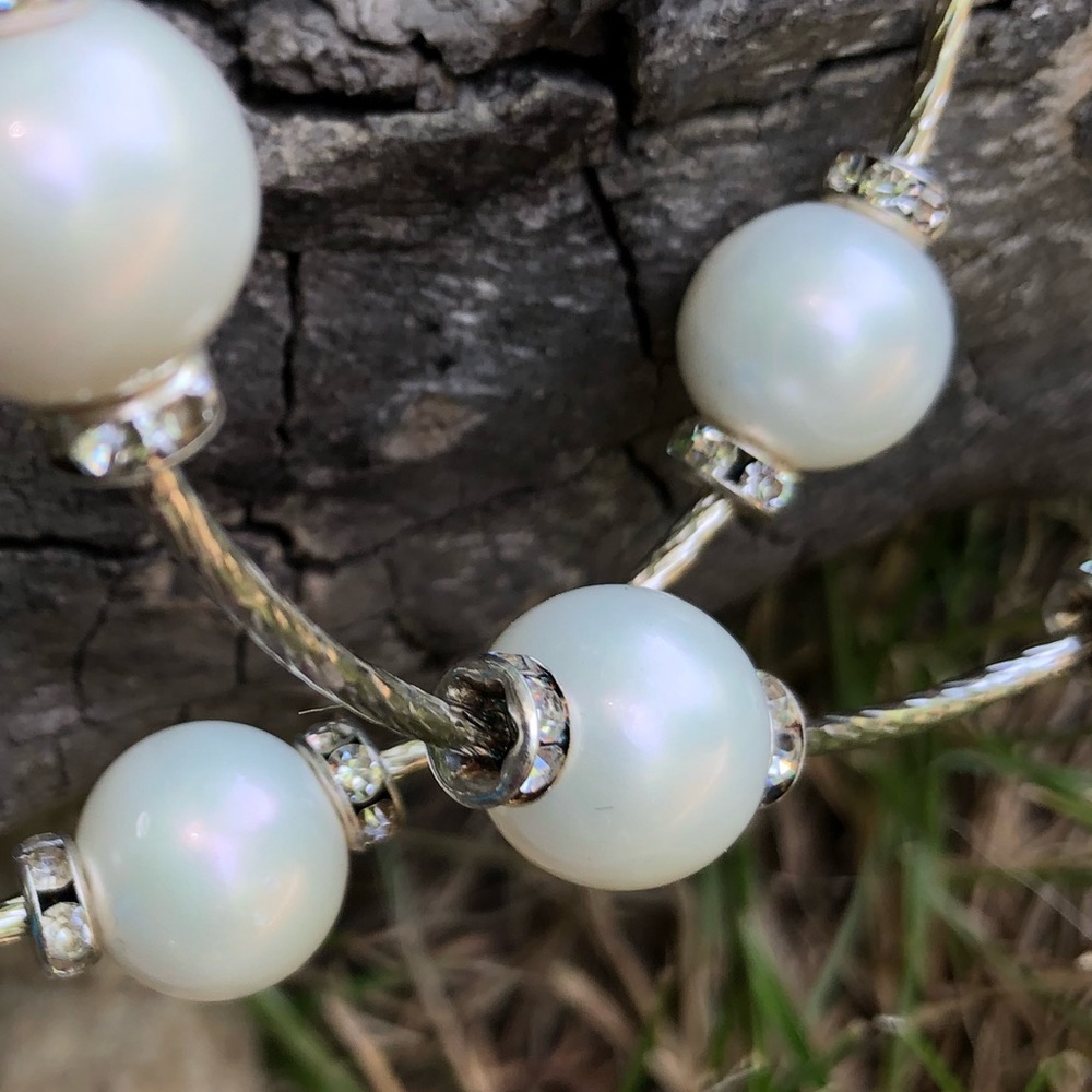 💘Shell Pearl 12mm Beads with Crystals 💘